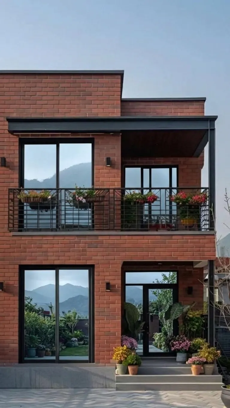 Modern townhouse glazing with privacy and solar film